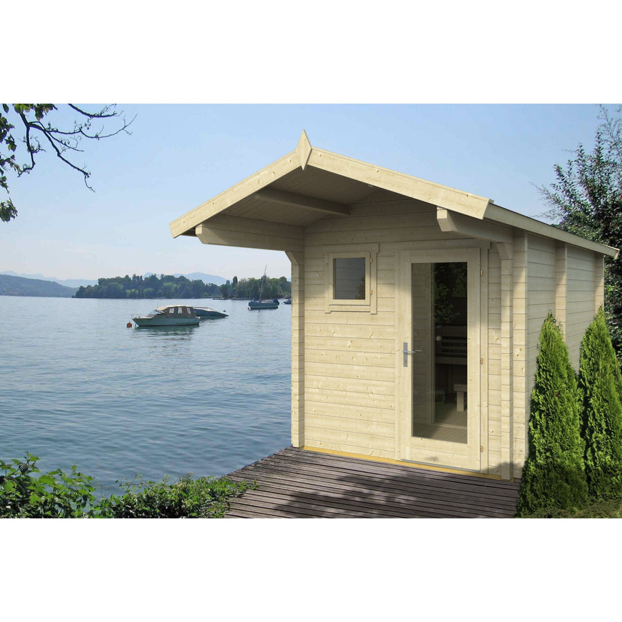 Sauna Eero — Pitched Roof with Entrance Overhang — lifestyle photo 5