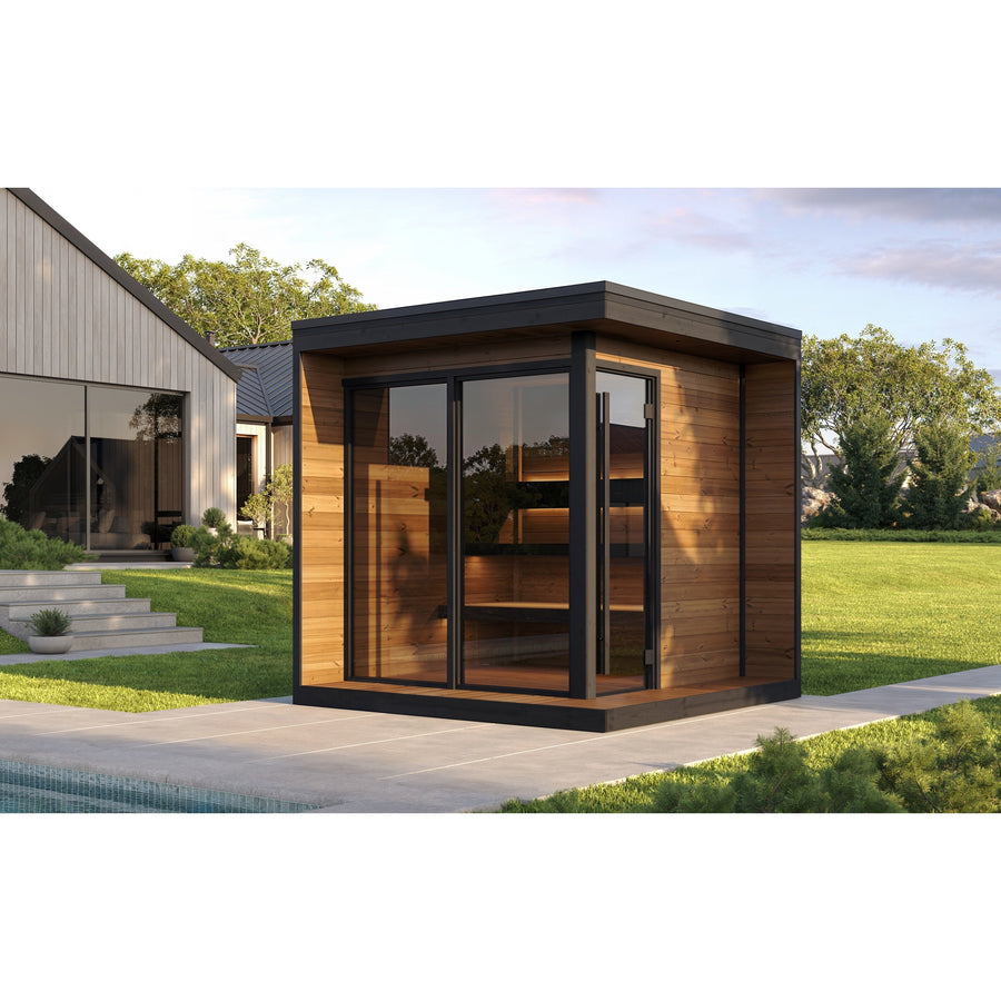 Patio Sauna Hiki L — 3 Person Thermowood Log Sauna, 3.1m² — lifestyle photo 1