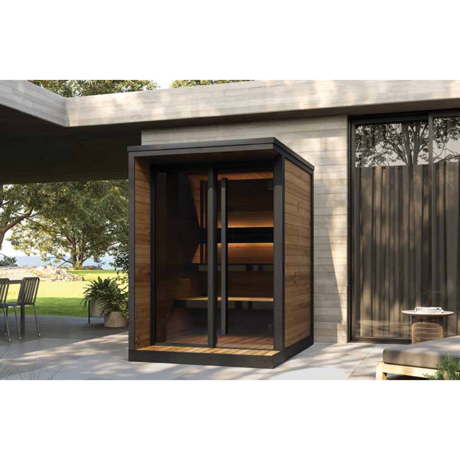 Patio Sauna Hiki S — Compact Thermowood Log Sauna, Balcony-Friendly 2.1m² — lifestyle photo 1