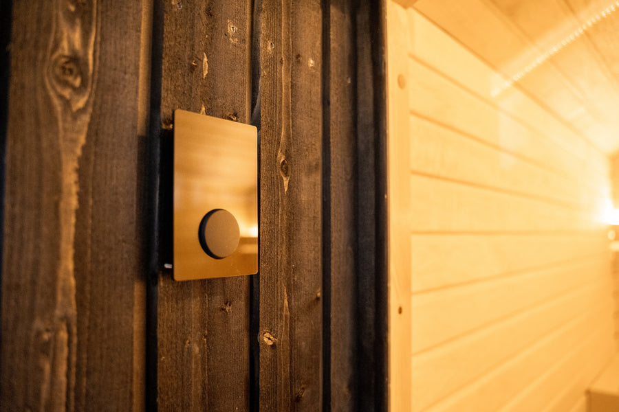 Modular Garden Sauna Lumi Painted Black — lifestyle