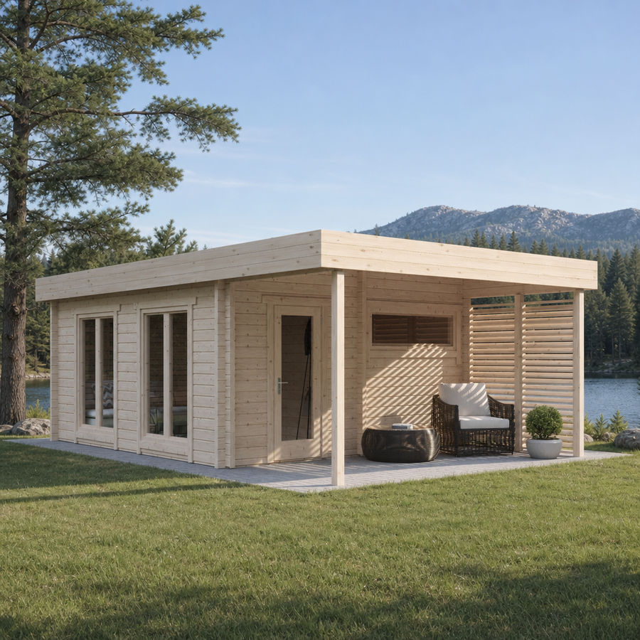 Multiroom Log Sauna Magnus XL — Largest 70mm Spruce Sauna, 19m² — lifestyle photo 6