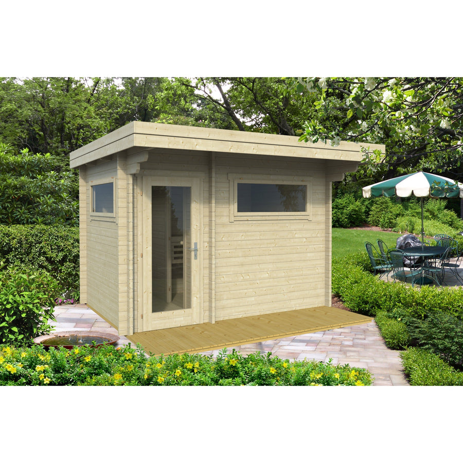 Sauna Timo — Flat Roof with Entrance Overhang — lifestyle photo 2