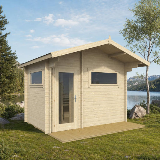 Sauna Timo — Pitched Roof with Entrance Overhang — lifestyle photo 2