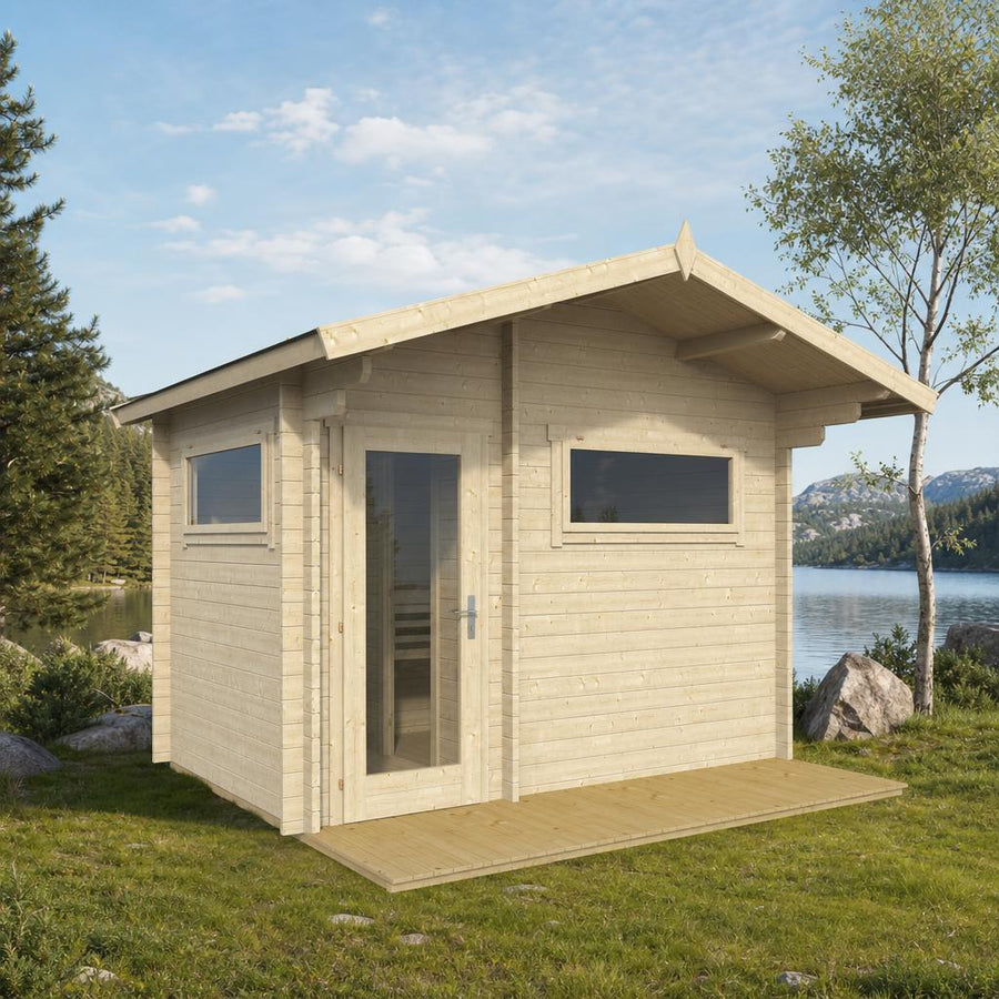 Sauna Timo — Pitched Roof with Entrance Overhang — lifestyle photo 2