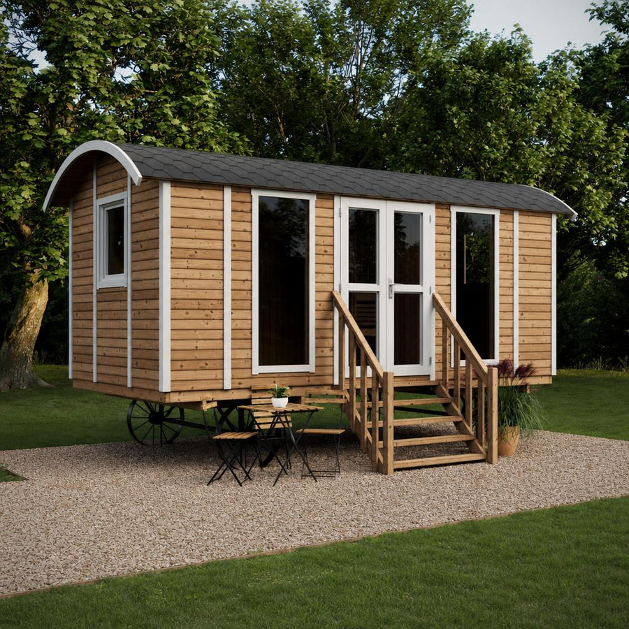 Mobile Sauna Wagon — Towable Solid Spruce Outdoor Sauna, 10.9m² — lifestyle photo 1