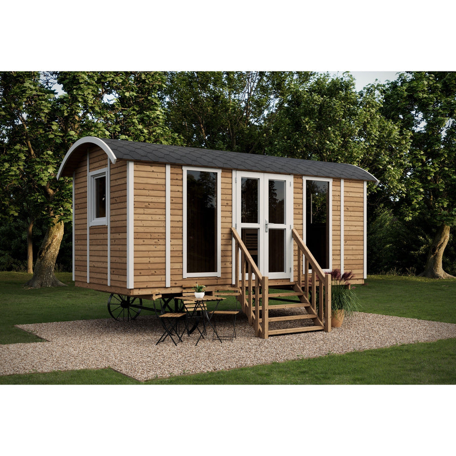 Mobile Sauna Wagon — Towable Solid Spruce Outdoor Sauna, 10.9m² — lifestyle photo 2