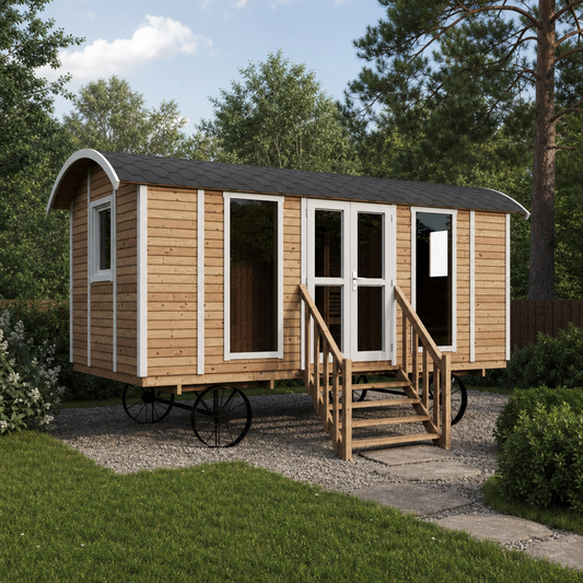 Mobile Sauna Wagon — Towable Solid Spruce Outdoor Sauna, 10.9m² — lifestyle photo 3