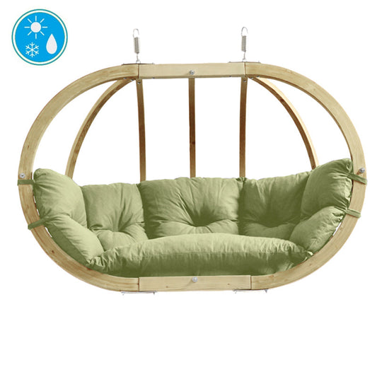 Globo Royal Oliva Double Seater Hanging Egg Chair product exterior view