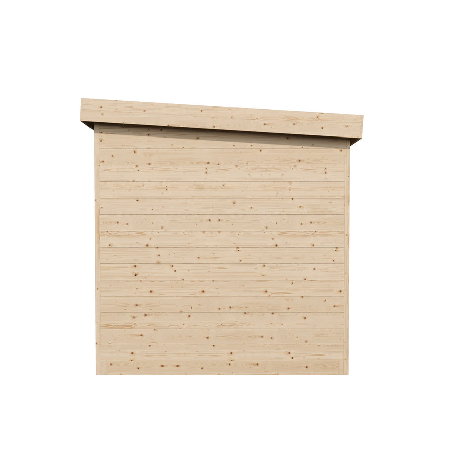 Multiroom Log Sauna Anita — Spruce Sauna with Front Room, 9m² — spruce — front view 5