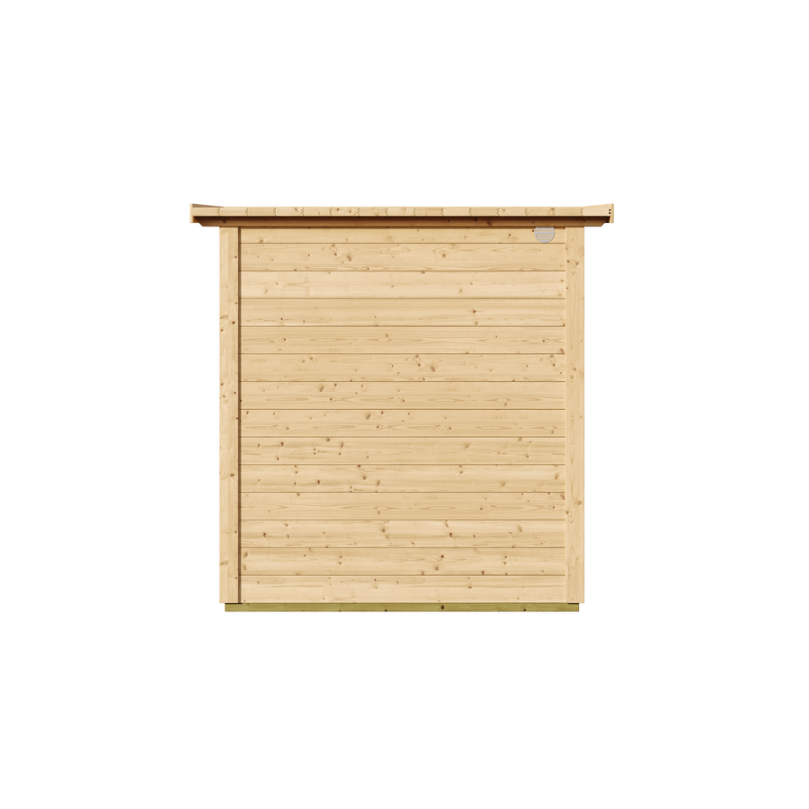 Patio Sauna Brico — 1-2 Person 42mm Spruce Log Sauna, 2.6m² — spruce — back view 1