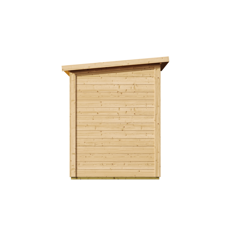 Patio Sauna Brico — 1-2 Person 42mm Spruce Log Sauna, 2.6m² — spruce — side view 1