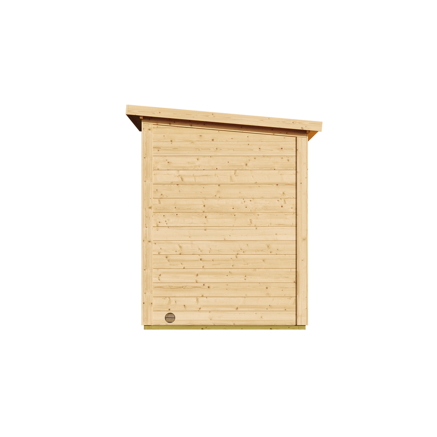 Patio Sauna Brico — 1-2 Person 42mm Spruce Log Sauna, 2.6m² — spruce — side view 3