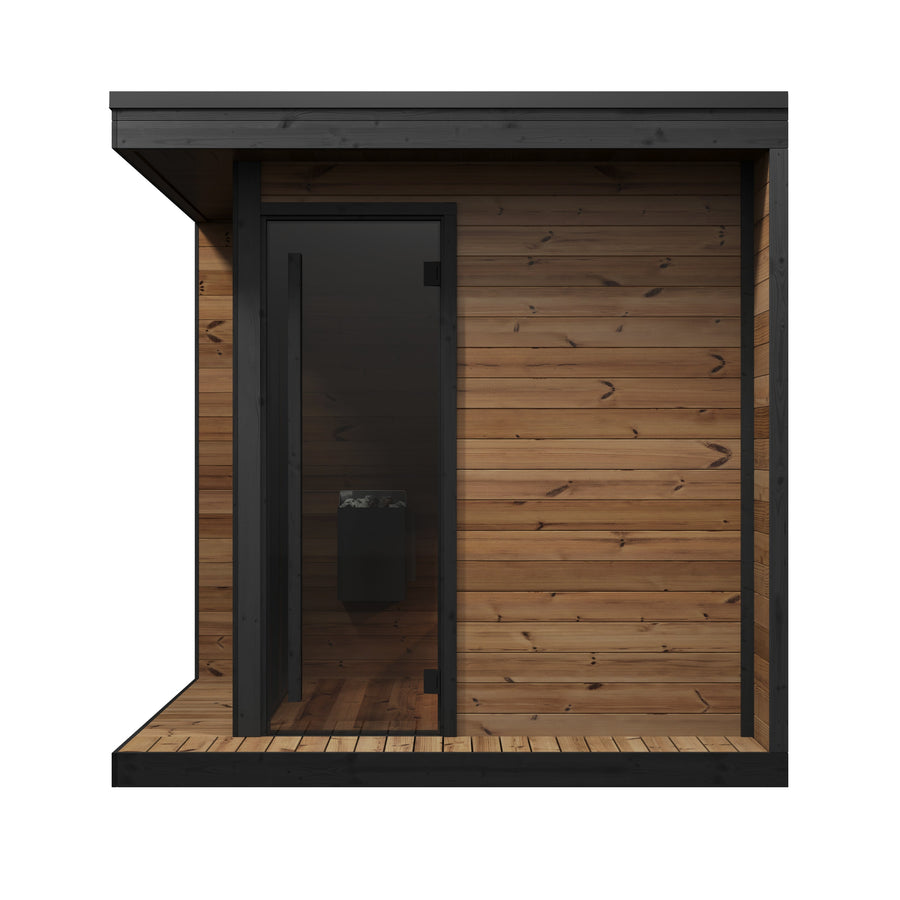Patio Sauna Hiki L — 3 Person Thermowood Log Sauna, 3.1m² — thermowood — side view 3