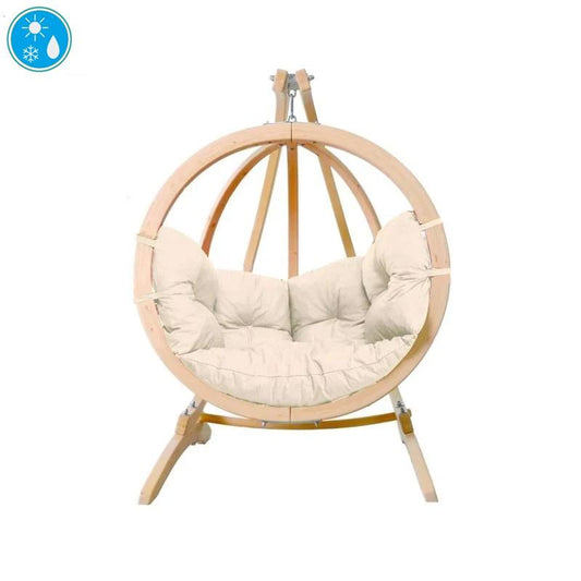 globo single hanging egg chair set product exterior view
