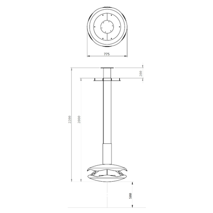 glammfire perola suspended fire product exterior view — view 5