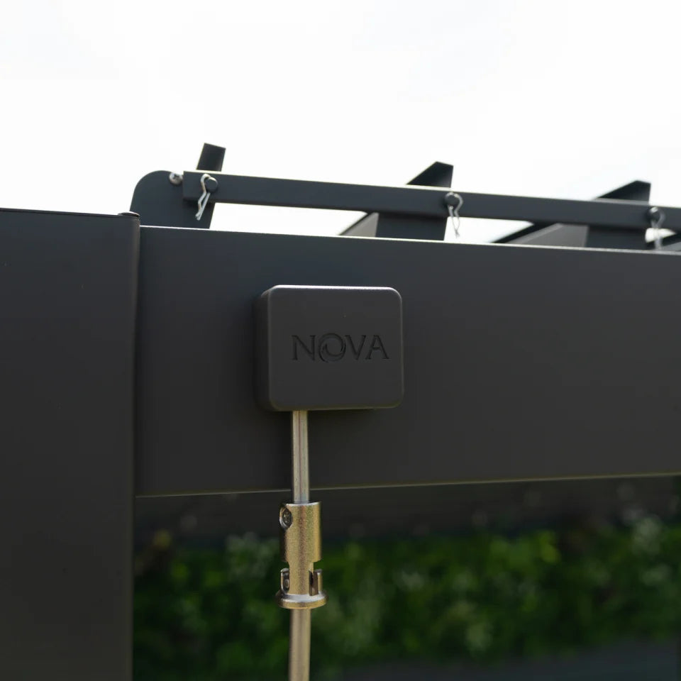 nova titan aluminium pergola 3 0m x 1 5m rectangular grey product exterior view — view 2