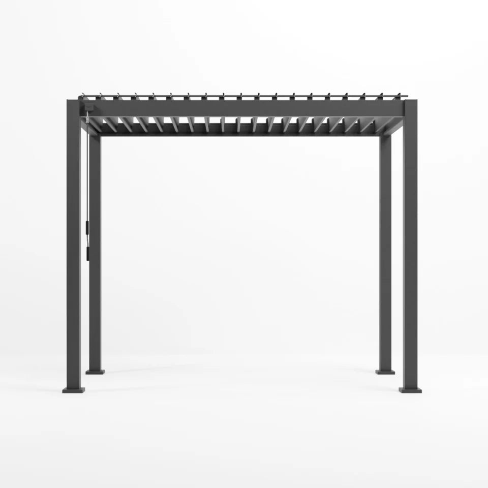 nova titan aluminium pergola 3 0m x 1 5m rectangular grey product exterior view — view 3