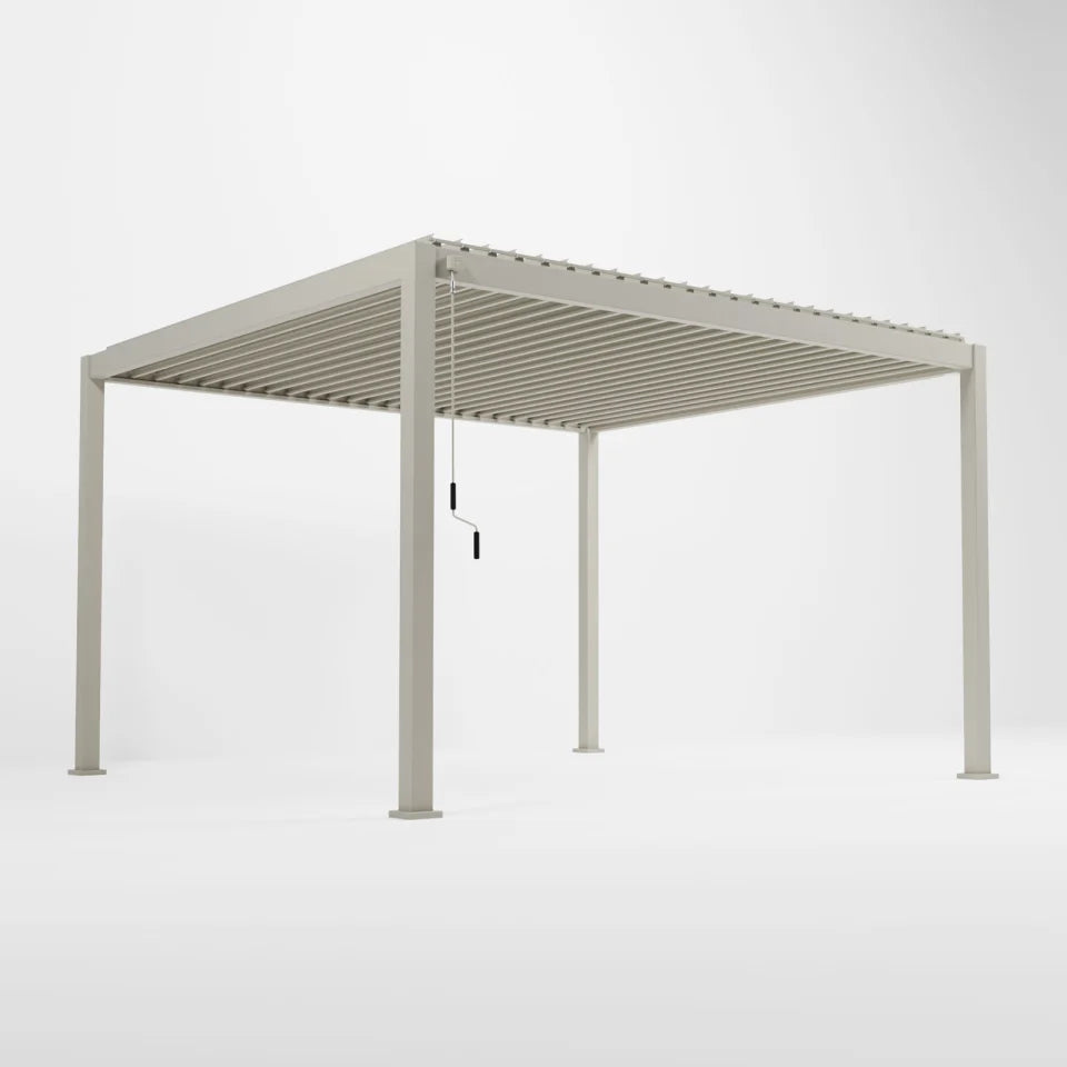 Nova Titan Aluminium Pergola - 4m x 3.6m Rectangular - Pebble