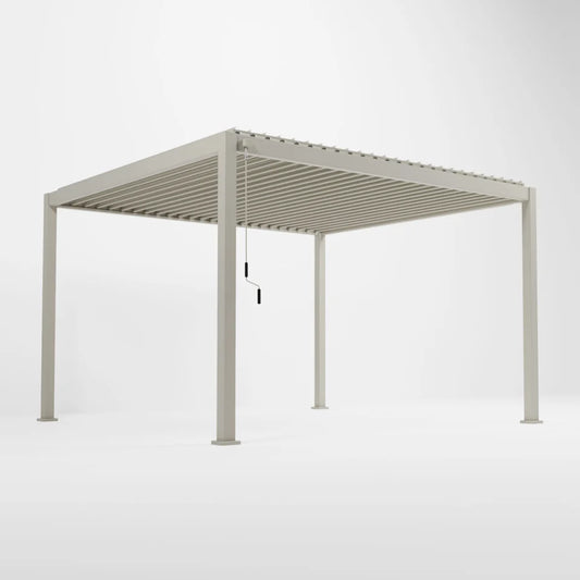 Nova Titan Aluminium Pergola - 4m x 3.6m Rectangular - Pebble