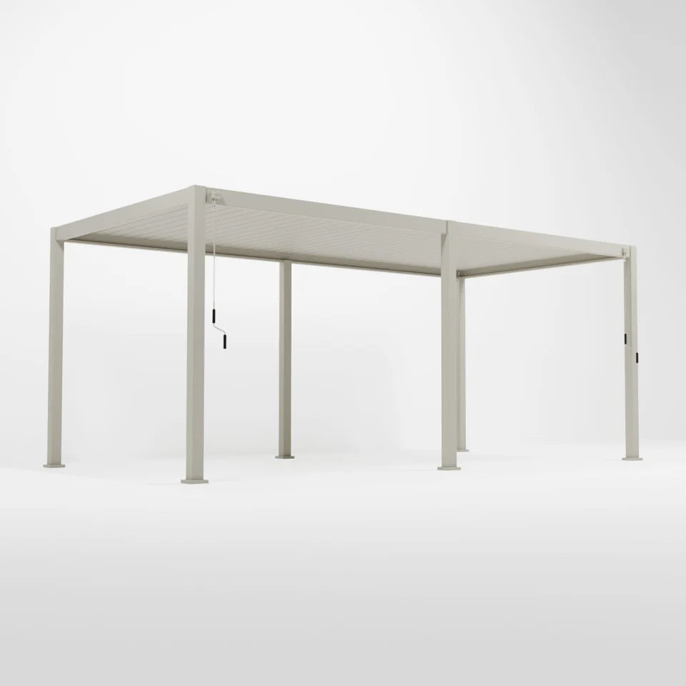 Nova Titan Aluminium Pergola - 4m x 3.6m Rectangular - Pebble