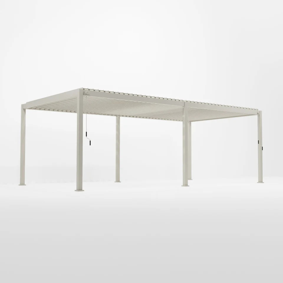 Nova Titan Aluminium Pergola - 4m x 3.6m Rectangular - Pebble