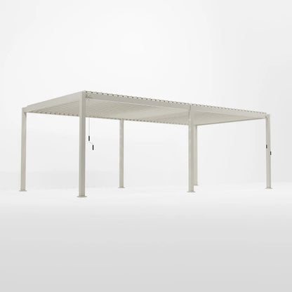 Nova Titan Aluminium Pergola - 4m x 3.6m Rectangular - Pebble
