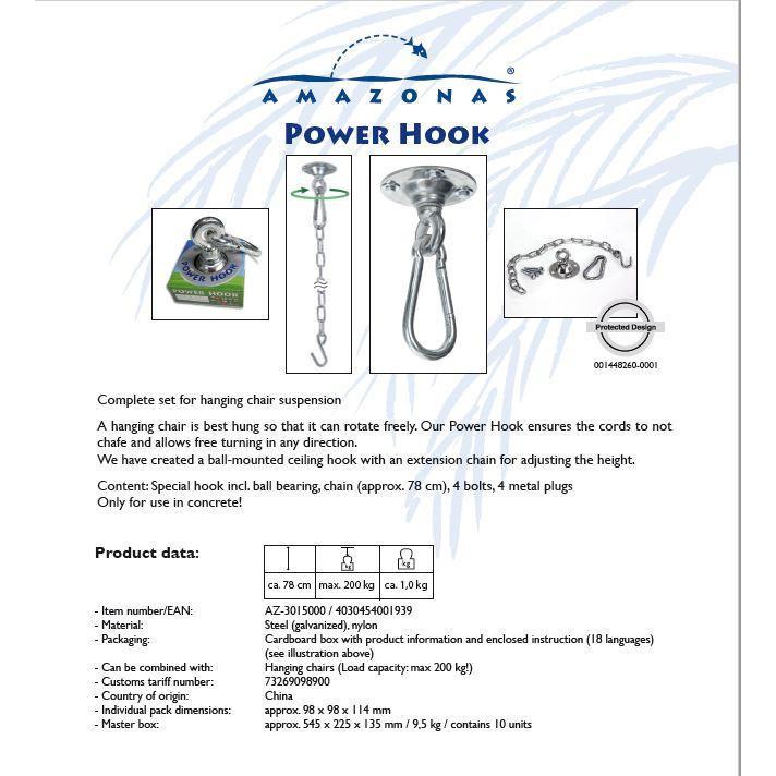 power hook hammock fixing product exterior view — view 5
