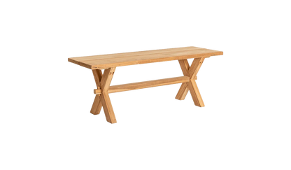 alexander rose teak plank table set 3 0m product exterior view — view 2