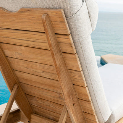 Alexander Rose Sorrento Teak Wood Adjustable Sunbed