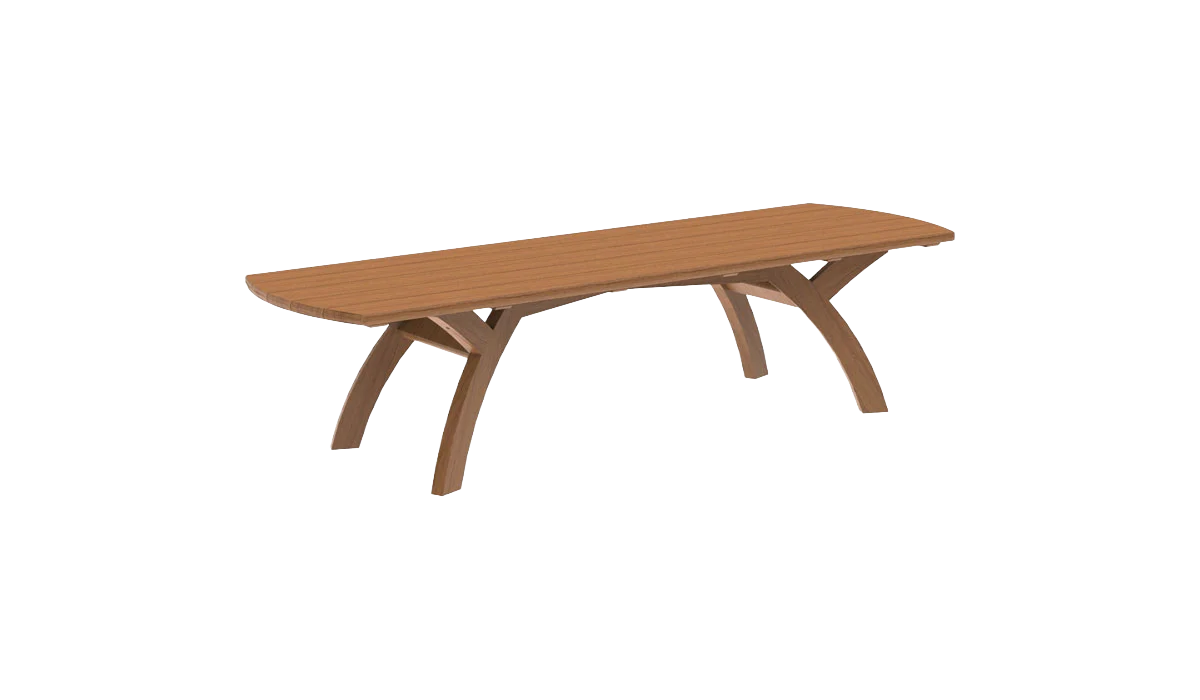 alexander rose sorrento rectangular teak wood 8 seater dining set 3 0m product exterior view — view 3