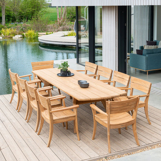 Alexander Rose Sorrento Teak Wood 10 Seater Dining Set