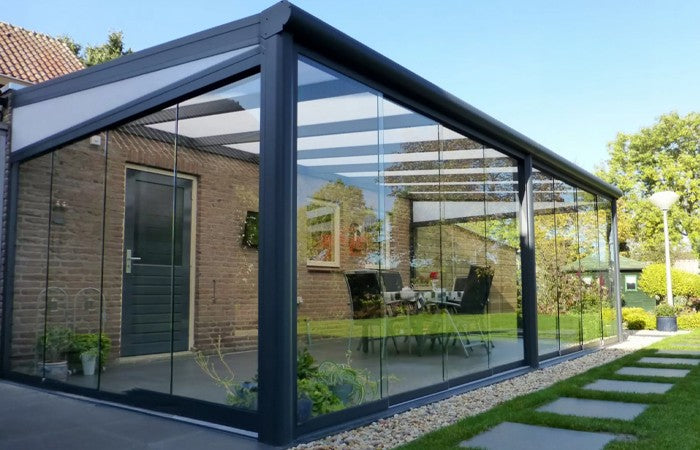 deponti giallo plus aluminium veranda product exterior view — view 2