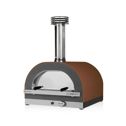 clementi gold wood gas fired pizza oven product exterior view — view 3