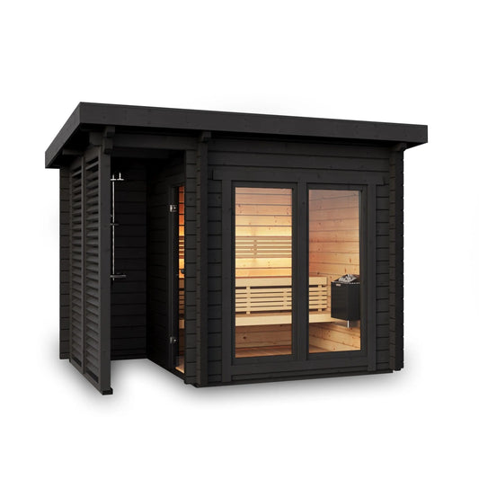 Fraser 190 Spa 2-4 Person Outdoor Sauna with Shower Terrace