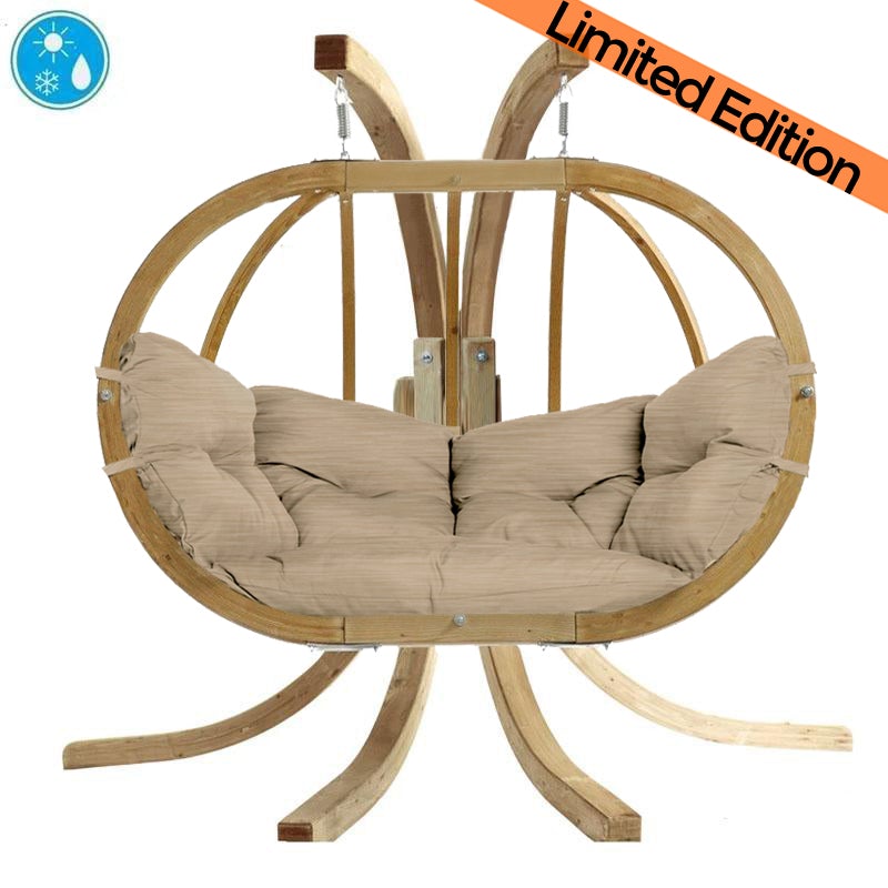 globo royal sahara hanging egg chair product exterior view