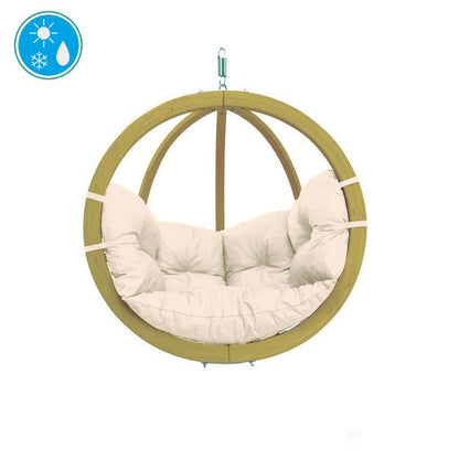 Globo Single Natura Hanging Egg Chair product exterior view