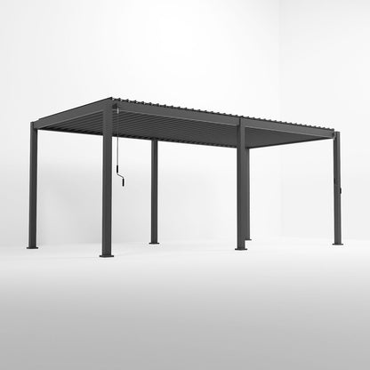 Nova - Titan Aluminium Pergola - 6m x 3.6m Rectangular - Grey product exterior view