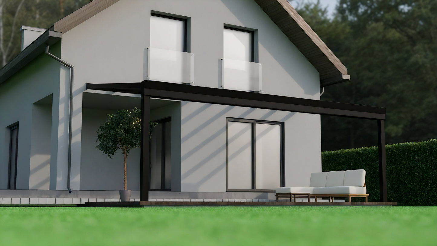 deponti giallo plus aluminium veranda product exterior view — view 3