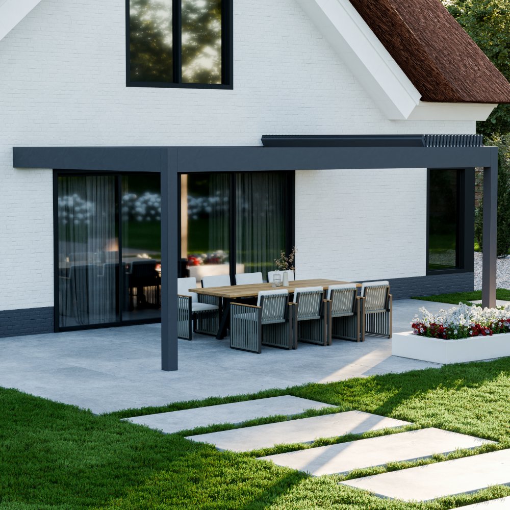 deponti pinela deluxe plus aluminium motorised pergola product exterior view — view 4