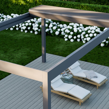 deponti pinela deluxe plus aluminium motorised pergola product exterior view — view 9