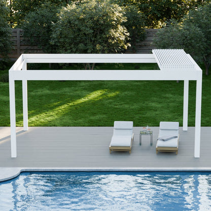 deponti pinela deluxe plus aluminium motorised pergola product exterior view — view 13