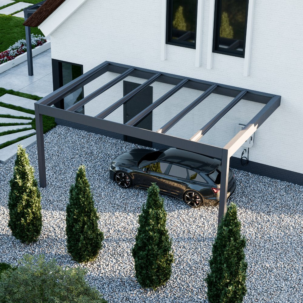deponti pinela glass roofed aluminium pergola product exterior view — view 4