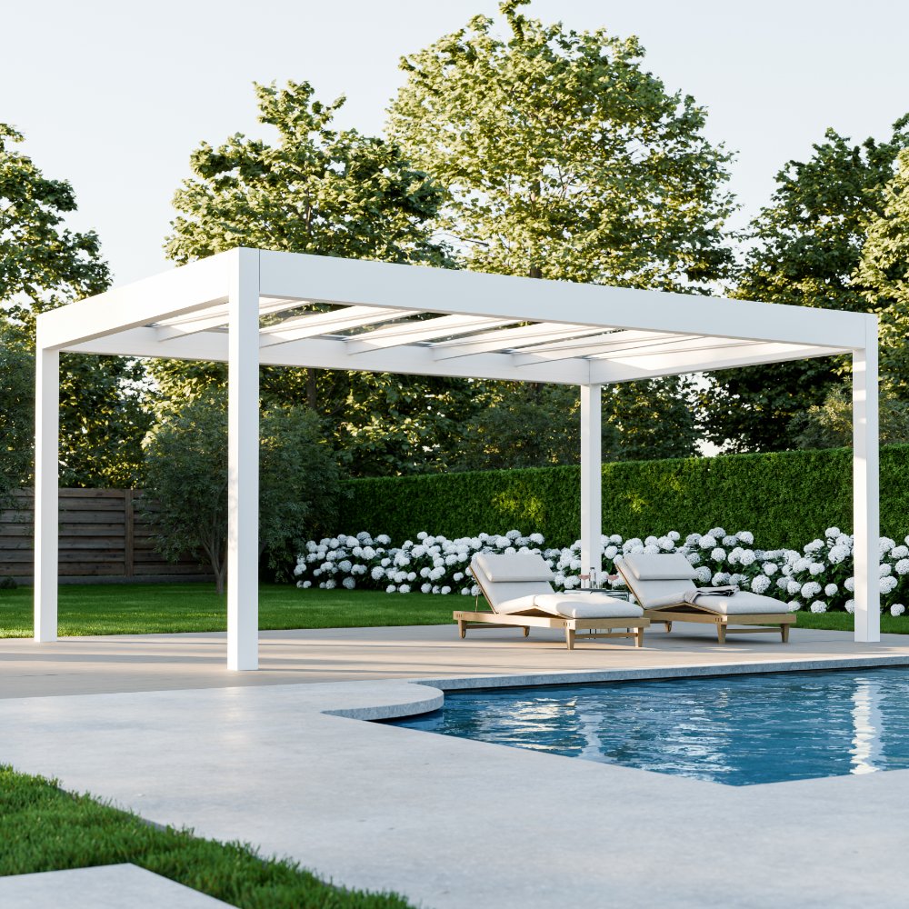 deponti pinela glass roofed aluminium pergola product exterior view — view 15