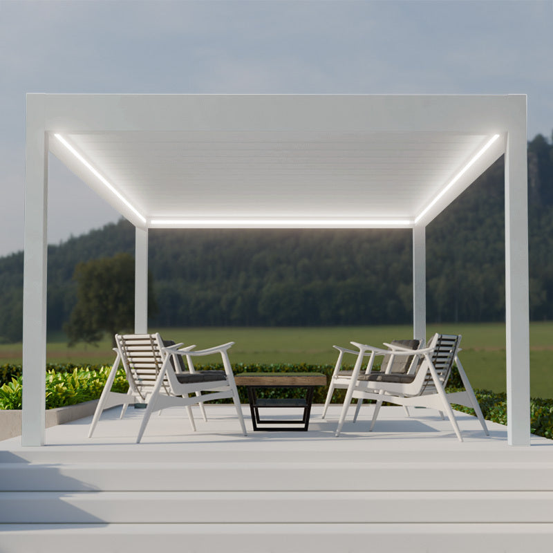 deponti pinela deluxe plus aluminium motorised pergola product exterior view — view 15