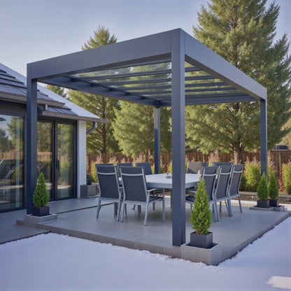 Deponti Pinela Glass Roofed Aluminium Pergola