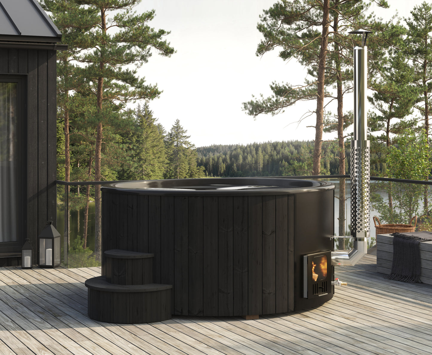 Broome 220 XL Deluxe 7-8 Person Wood Fired Hot Tub